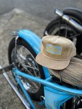 SIXHELMETS “TODAY IS A CHOPPERS DAY” CORDUROY VINTAGE CAP BEIGE×SAXE