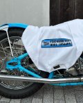 SIXHELMETS CHOPPERS “SUPPORT YOUR LOCAL CUSTOM CYCLE” L/S T-SHIRT WHITE×SAXE