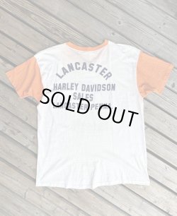 画像2: 70s HARLEY DAVIDSON LANCASTER NO1 LOGO TWO TONE T-SHIRT