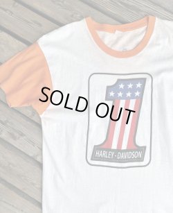 画像3: 70s HARLEY DAVIDSON LANCASTER NO1 LOGO TWO TONE T-SHIRT