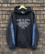 SIXHELMETS CHOPPERS “RIDE TO LIVE LIVE TO RIDE” HOODIE BLACK