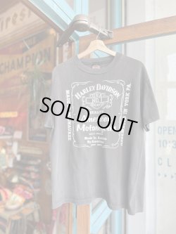 画像1: 90s HARLEY DAVIDSON JACK DANIELS  PARODY T-SHIRT L