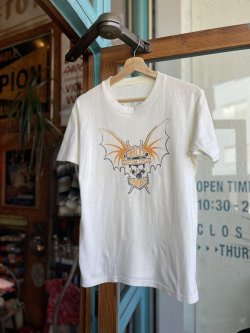 画像1: VINTAGE 70s HARLEY DAVIDSON SKULL WING T-SHIRT 