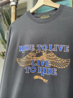 画像2: SIXHELMETS CHOPPERS “LIVE TO RIDE RIDE TO LIVE FLAME L/S T-SHIRT SUMI