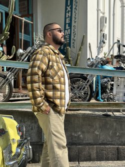 画像9: THE GOOD PRINT FLANNEL SHIRT YELLOW