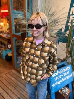 画像11: THE GOOD PRINT FLANNEL SHIRT YELLOW