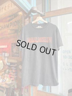 画像1: 90s HARLEY DAVIDSON RAHNS MOTORCYCLE ENGINEERING T-SHIRT L