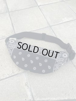 画像2: BANDANA REMAKE PAISLEY FANNY PACK FROM US MADE BANDANA BLACK