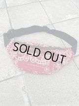 BANDANA REMAKE PAISLEY FANNY PACK FROM US MADE BANDANA RED