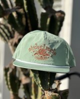 SIXHELMETS CHOPPERS ROSA NYLON CAP MINT DRAWN BY BOULEVARD FEVER ART