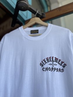 画像3: SIXHELMETS CHOPPERS T-SHIRT DRAWN BY POTS DESIGN WHITE