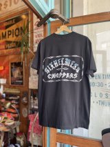 SIXHELMETS CHOPPERS T-SHIRT DRAWN BY POTS DESIGN BLACK