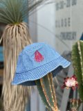 SIXHELMETS FLYING WHEEL BUCKET HAT DENIM