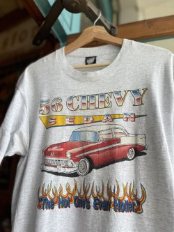画像4: 90s 1956 CHEVY SEDAN “THE HOT ONE’S EVEN HOTTER” T-SHIRT L