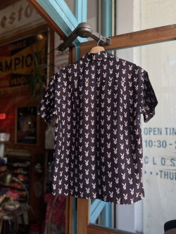 画像2: 80-90s PLAYBOY RABBIT HEAD DESIGN POLYESTER SHIRT S