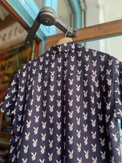 画像5: 80-90s PLAYBOY RABBIT HEAD DESIGN POLYESTER SHIRT S