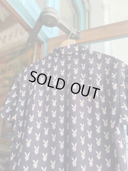 画像5: 80-90s PLAYBOY RABBIT HEAD DESIGN POLYESTER SHIRT S