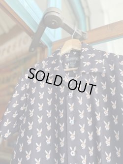 画像4: 80-90s PLAYBOY RABBIT HEAD DESIGN POLYESTER SHIRT S