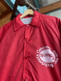 画像5: SIXHELMETS CABRONES OLD COACH JACKET RED M