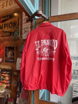 画像1: EL PANCHO×SIXHELMETS CABRONES OLD COACH JACKET RED L