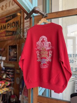 画像1: SIXHELMETS CHOPPERS “MI VIDA LOCA” VTG SWEATSHIRT DRAWN BY BOULEVARD FEVER ART L