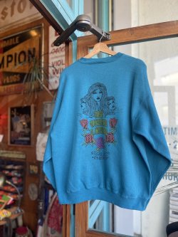 画像1: SIXHELMETS CHOPPERS “MI VIDA LOCA” VTG SWEATSHIRT DRAWN BY BOULEVARD FEVER ART XL