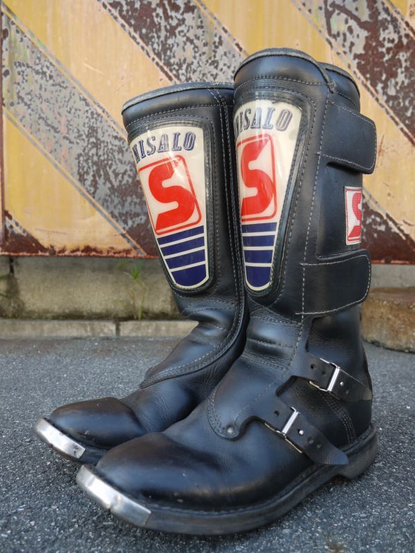 Sinisalo Vintage Motocross Boots Made In Italy 45 Sixhelmets Quality