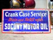 画像1: Vintage socony crank case motor oil porcelain sign