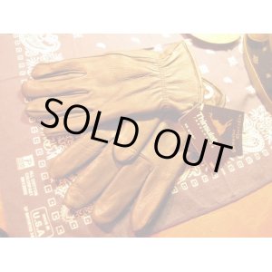 画像: DEERSKIN LEATHER WORK GLOVES GOLDEN BLACK MEDIUM