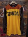 画像1: HONDALINE Vintage Motocross Shirt Yellow×Brown