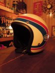 画像1: PREMIER VINTAGE HELMET TRICOLORE MEDIUM