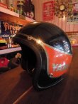 画像1: 1970s YAMAHA VINTAGE HELMET BLACK×ORANGE LARGE