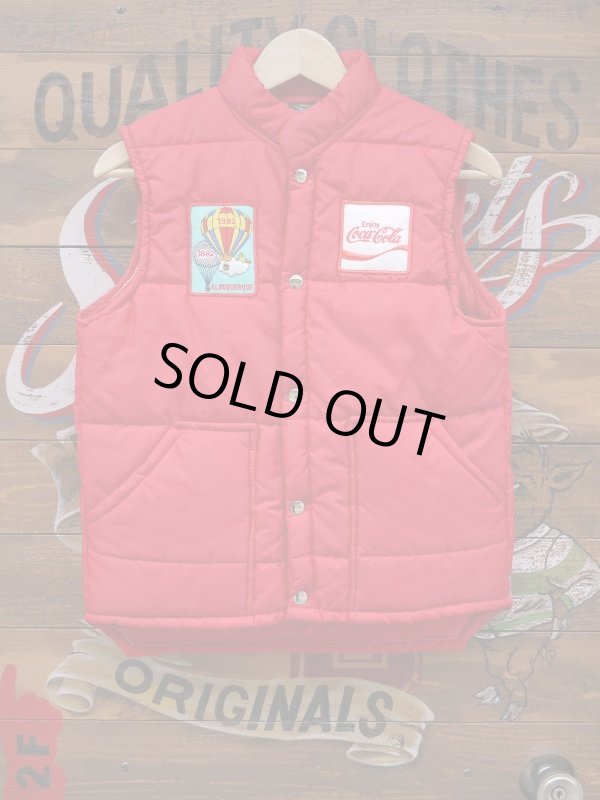 画像1: Coca-Cola swingster puffy vest small Red 