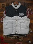 画像1: SWINGSTER 2TONE PUFFY VEST MEDIUM BLACK×GRAY