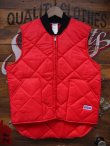 画像1: BIG SMITH PUFFY VEST RED MEDIUM