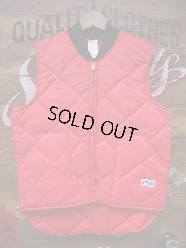 画像1: BIG SMITH PUFFY VEST RED MEDIUM