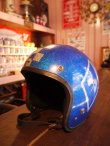 画像2: SAFETECH CHECKER METALFLAKE VINTAGE HELMET BLUE MEDIUM