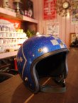 画像3: SAFETECH CHECKER METALFLAKE VINTAGE HELMET BLUE MEDIUM