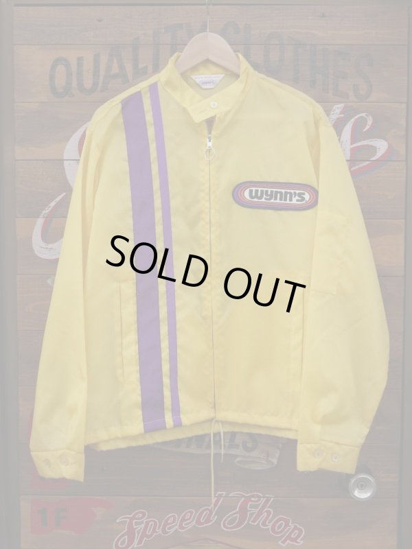 画像1: WYNN'S OFFICIAL RACING NYLON JACKET YELLOW M-L 