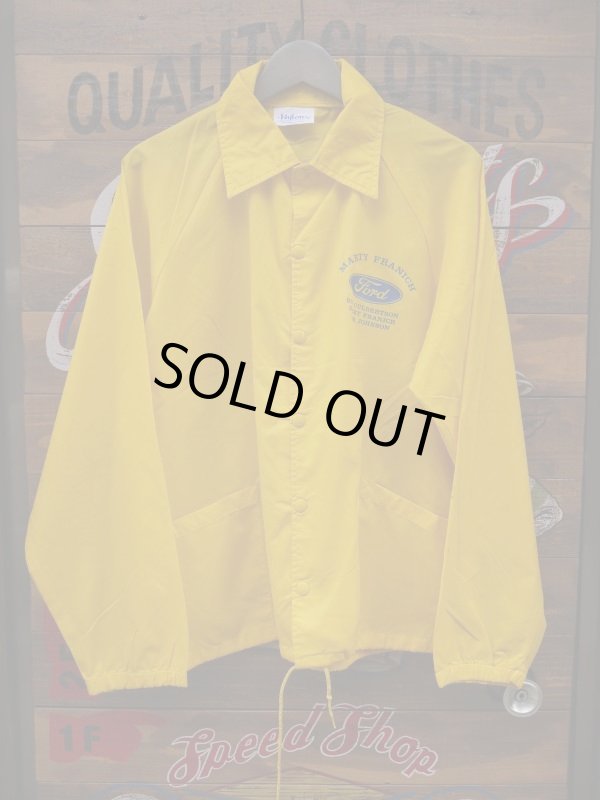 画像1: FORD NYLONS VTG COACH JACKET YELLOW MEDIUM