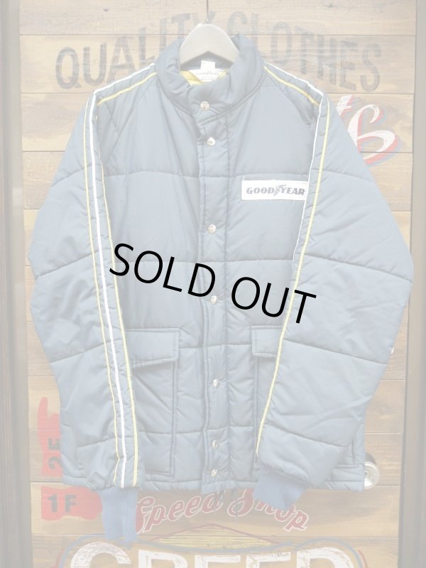 画像1: GOOD YEAR OFFICIAL RACING PUFFY JACKET NAVY LARGE