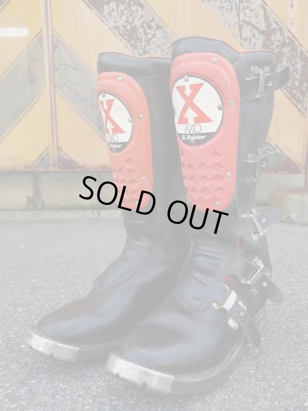 画像1: AXO VINTAGE MOTOCROSS BOOTS BLACK×RED 41