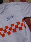 画像2: sixhelmets checker line pocket t-shirｔ orange×blue