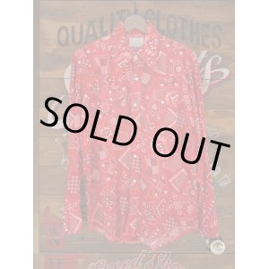 画像: 1970s TRIPLE LLL BRAND VTG PAISLEY WESTERN SHIRT ML 