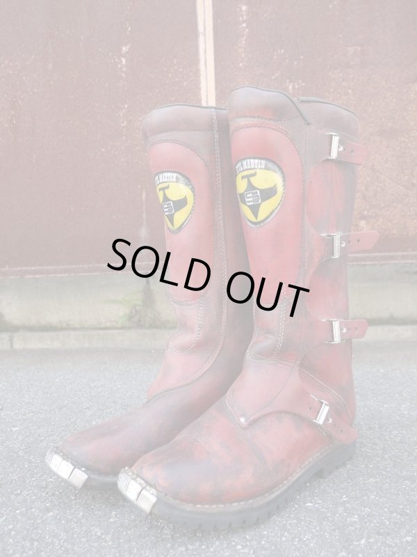 画像1: STYL MARTIN VINTAGE MOTOCROSS BOOTS RED 44