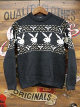 画像: PLAY BOY VTG BUNNY LOGO KNITWEAR BLACK S