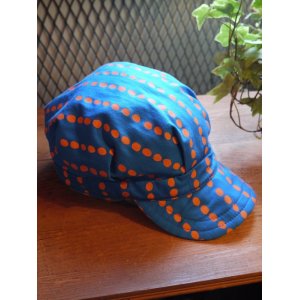 画像: sixhelmets handpaint dot work cap blue×orange