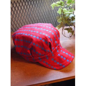 画像: sixhelmets handpaint dot work cap reｄ×blue