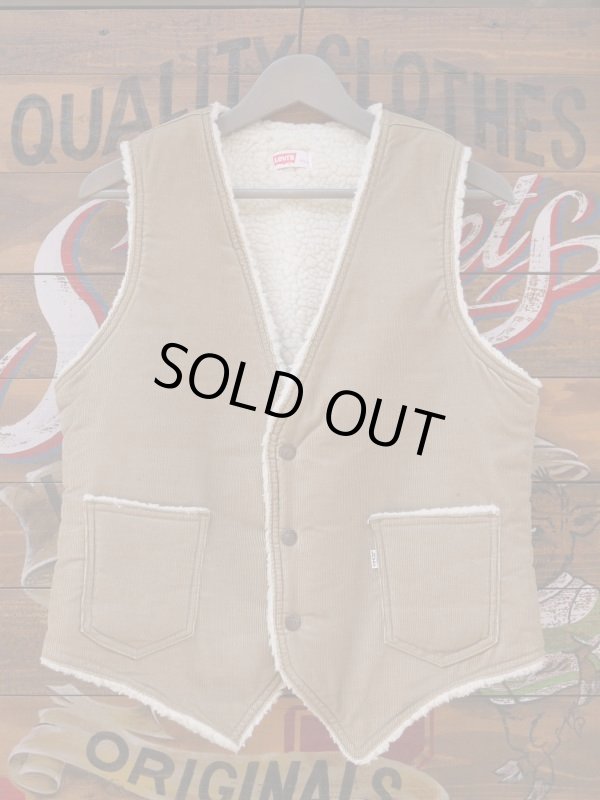 画像1: LEVIS VTG CORDUROY BOA VEST BEIGE MEDIUM 