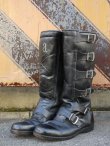 画像1: ASHMAN 6 LETHER BELT VINTAGE OFFROAD BOOTS BLACK 26.5cm